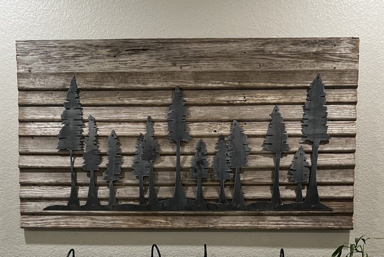 Metal Tree Line Wall Art