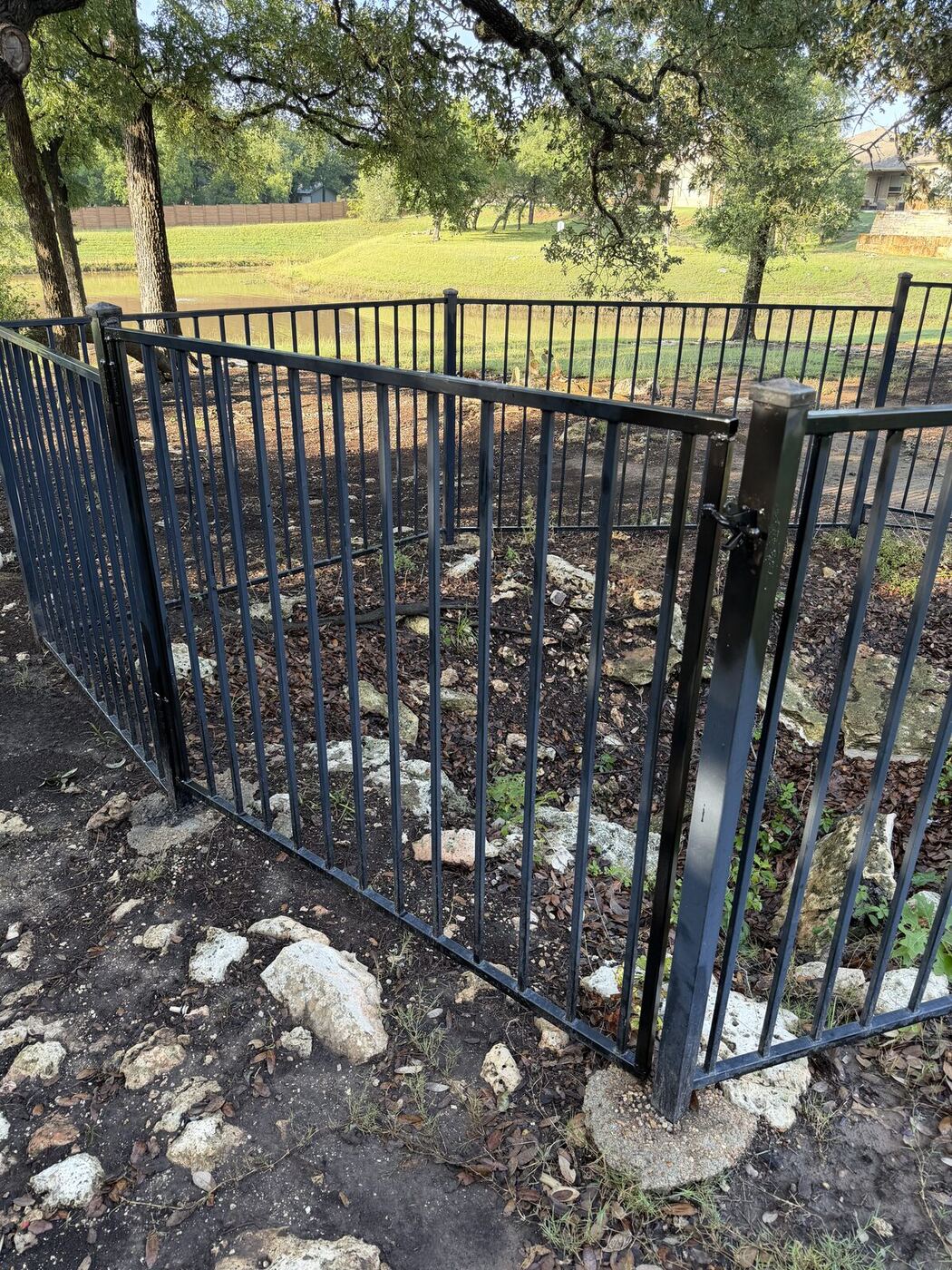 Custom Iron Fence & Gate built by Sweets Fabrication, welders serving Round Rock, TX